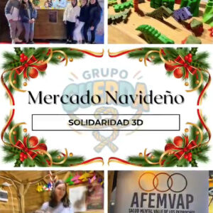 Entrega del dinero recaudado en el Mercado Navideño a AFEMVAP