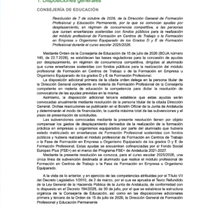 Resolución para solicitar ayudas por desplazamiento